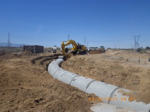 Laying underground pipes
