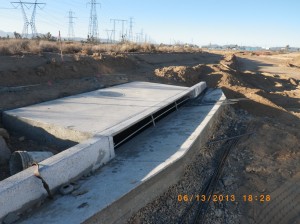 Completed retention basin
